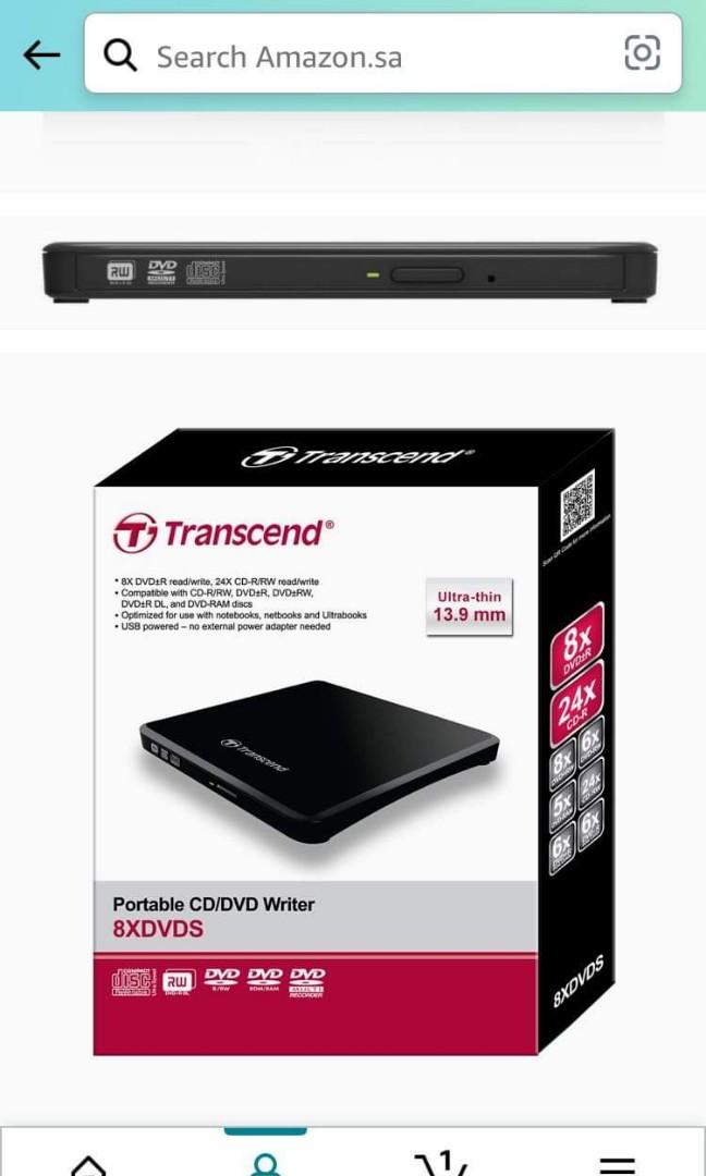 Transcend DVD writer, Computers & Tech, Printers, Scanners & Copiers on