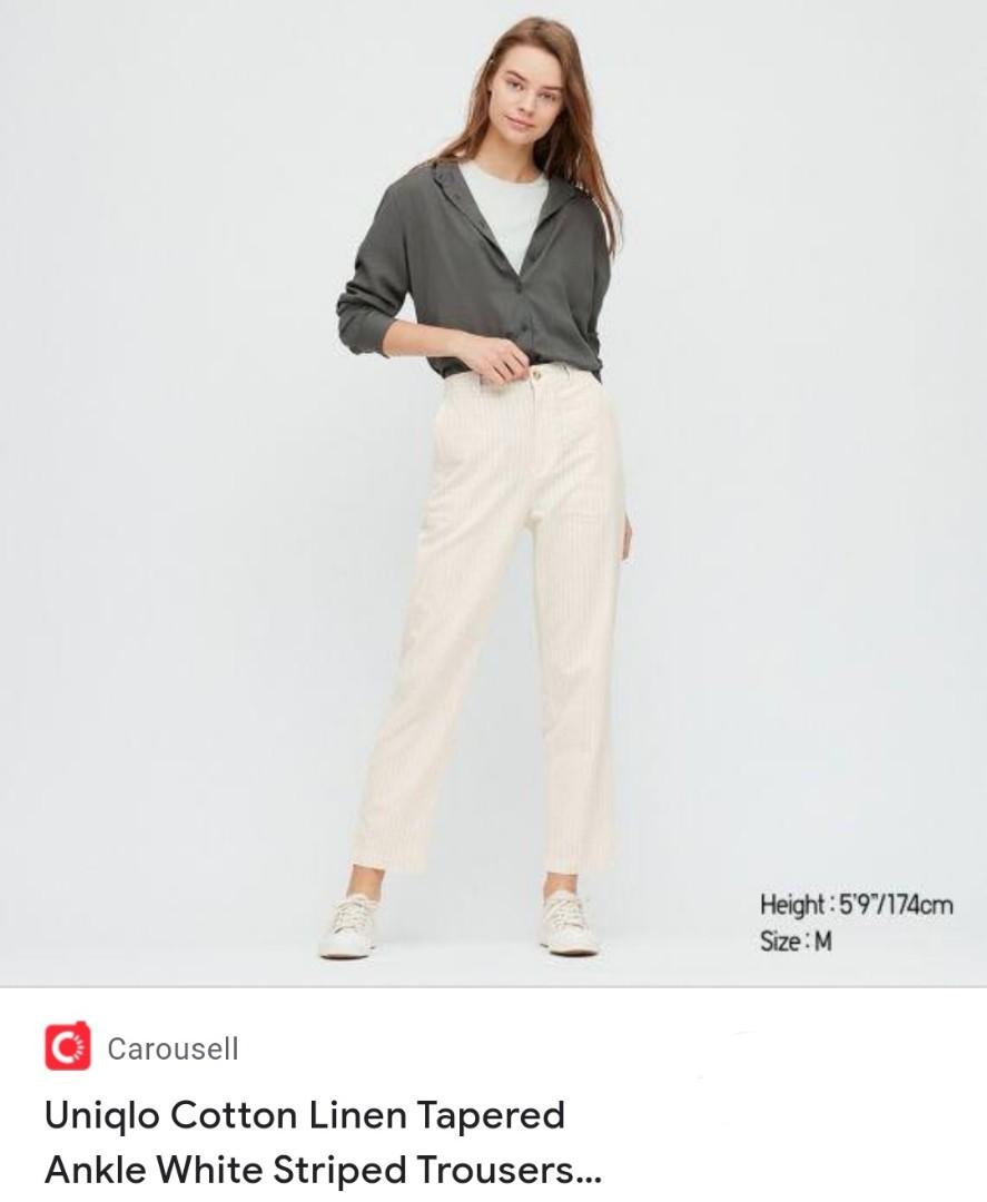 UNIQLO cotton linen pants Womens Fashion Bottoms Other Bottoms on  Carousell