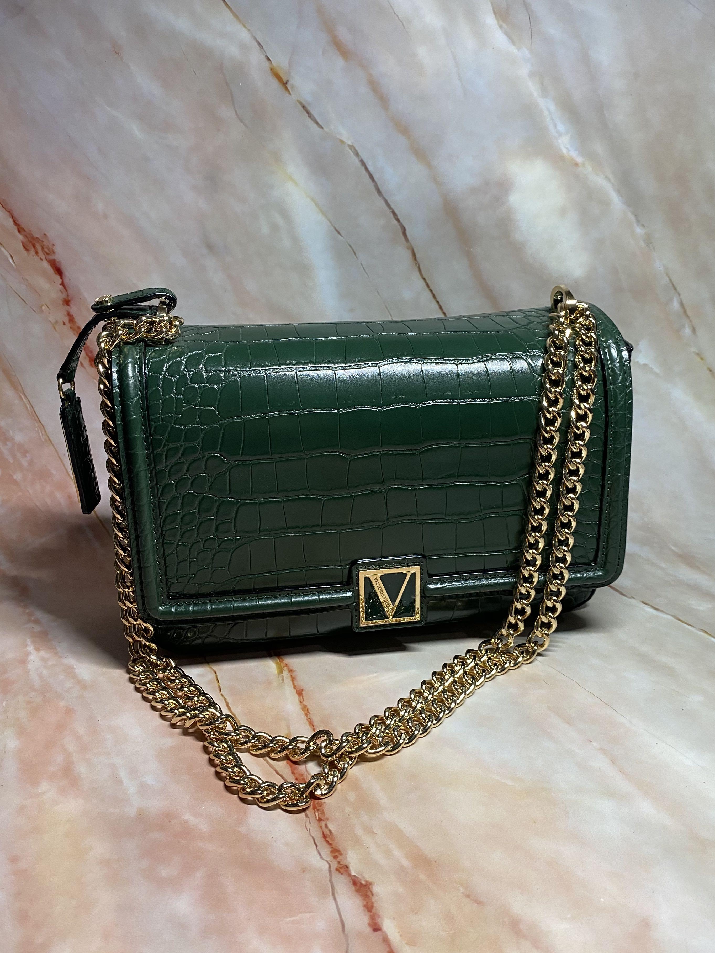 Victoria Secret Bag, Type: Crossbody, Color: Emerald Croc, Polyurethane NWT