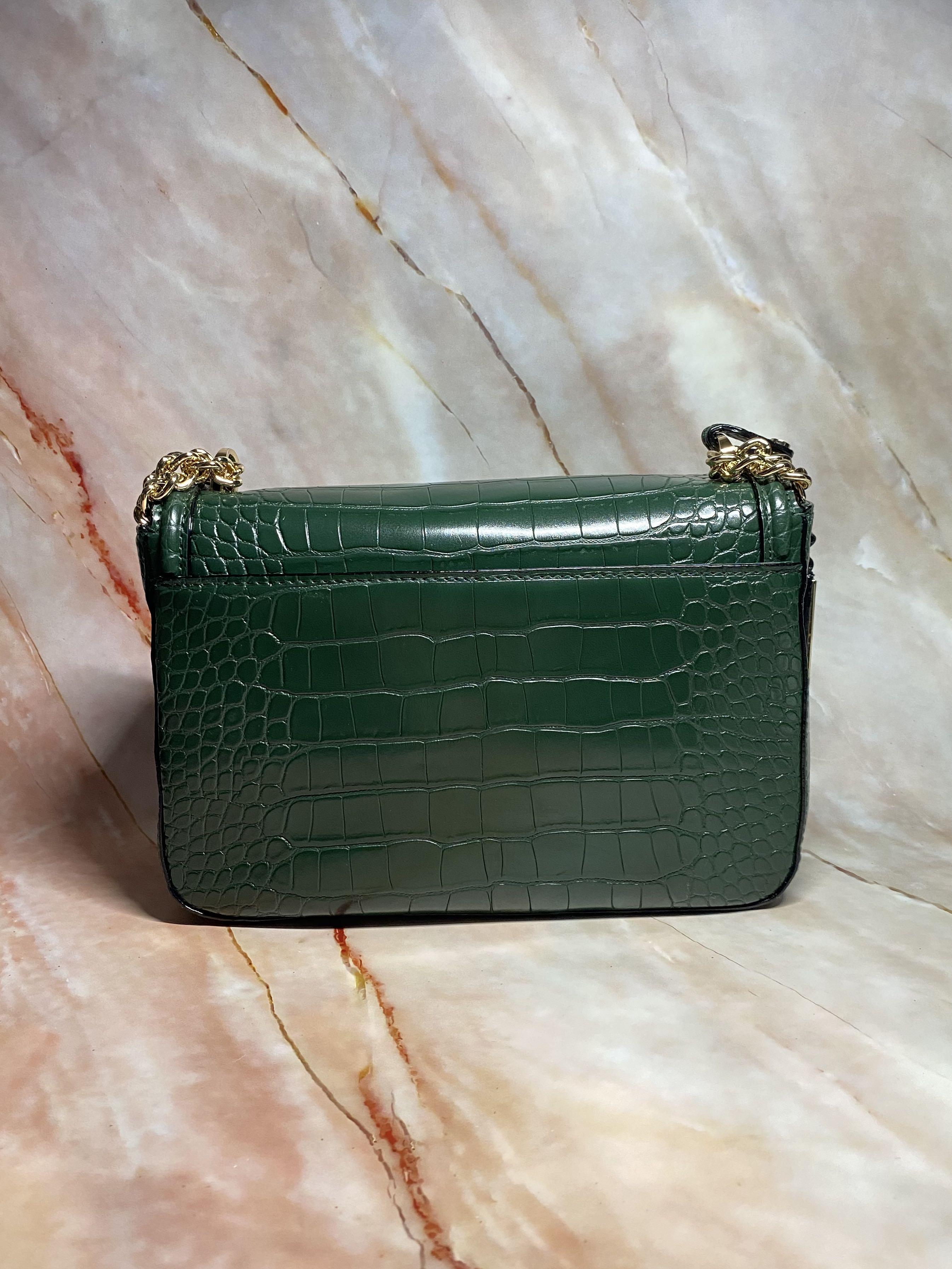 Victoria Secret Bag, Type: Crossbody, Color: Emerald Croc, Polyurethane NWT