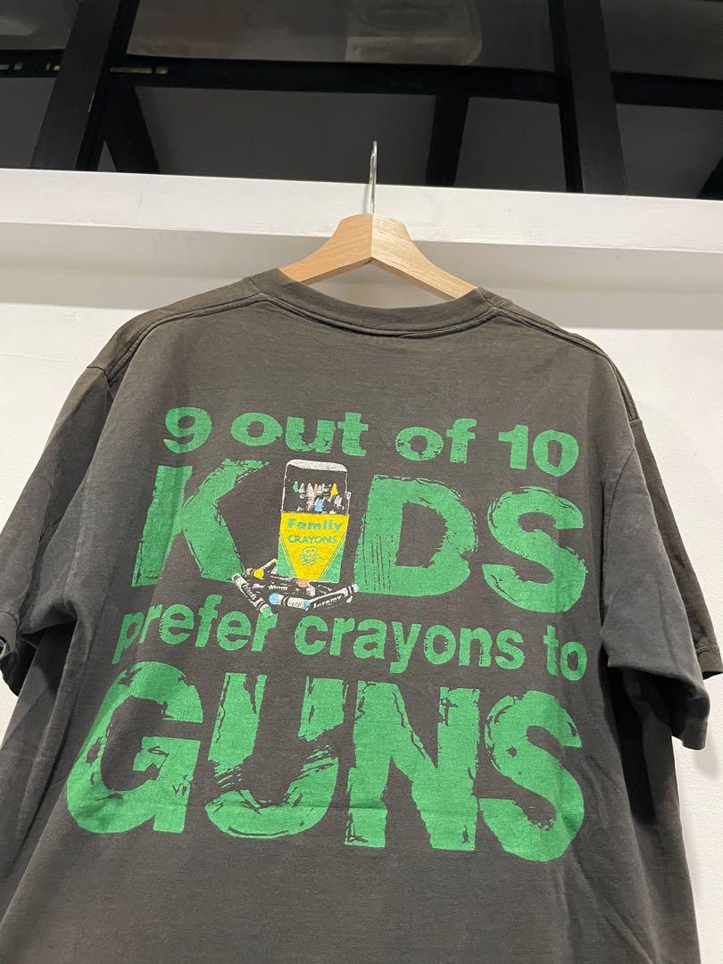 vintage 1992 Pearl Jam Choices Crayons And Guns Shirt