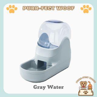 Water and Food Feeder/Dispenser for Pet Dogs and Cats - GRAY WATER