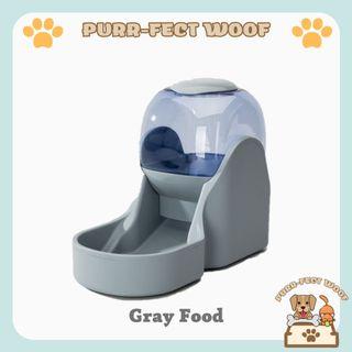 Water and Food Feeder/Dispenser for Pet Dogs and Cats - GRAY FOOD