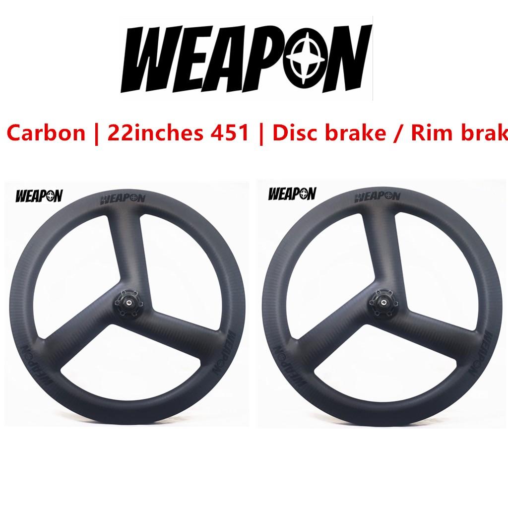 WEAPON 22inches carbon wheelset 451 diameter Aero design 8 11 speed Disc break