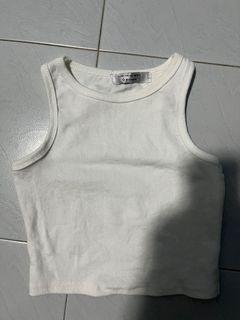 White Crop Top singlet