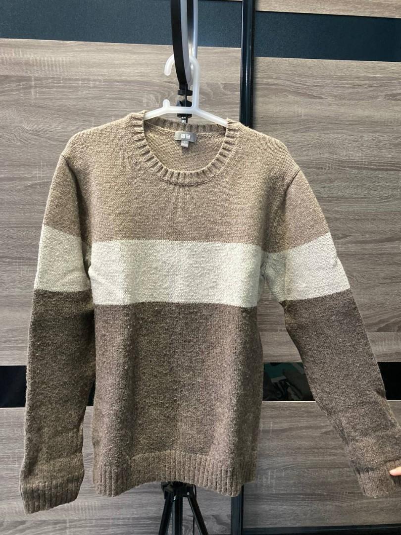 Uniqlo Winter Sweater 3 layer brown Women s Fashion Tops
