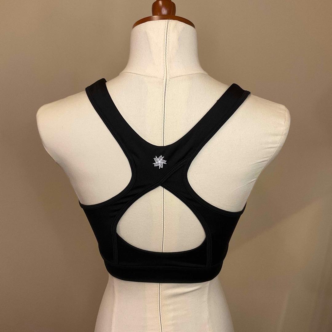 XS) TEK GEAR Black Racerback Sports Bra, Women's Fashion