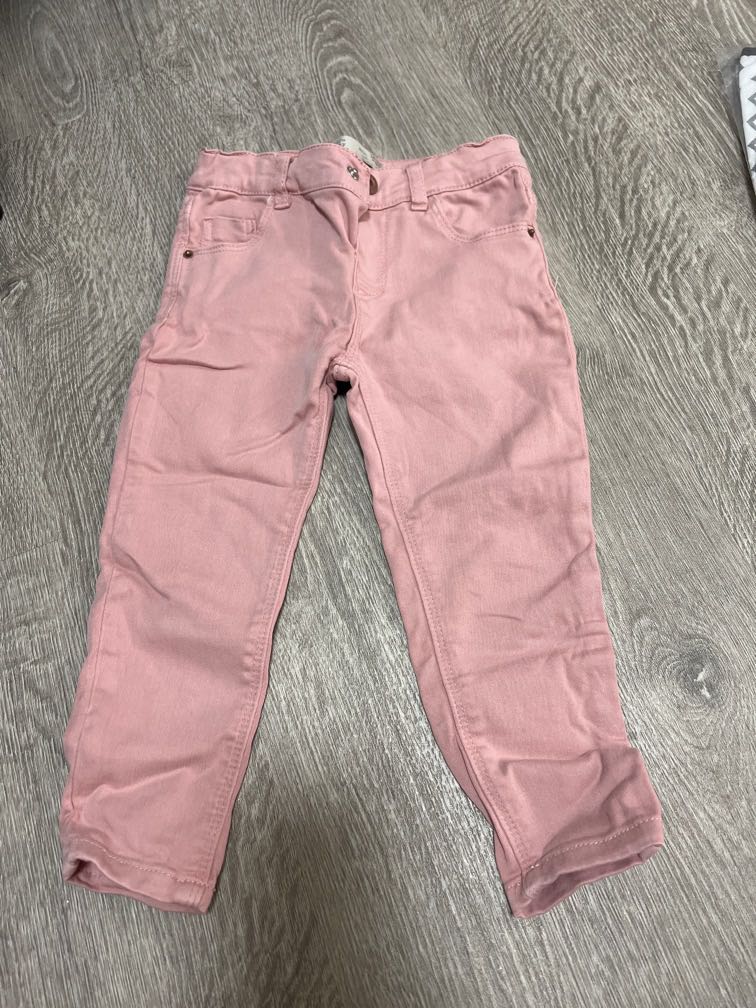 Zara baby girl pink jeans, Babies & Kids, Babies & Kids Fashion on
