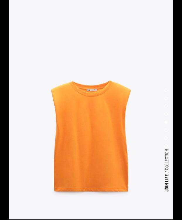 Zara regular fit tshirt with shoulder pads (Category: Shirts) located in Marikina City. Submitted by joizec (Listing ID 1175070999, Image 1). Description: Bought for 1145 Used once. .