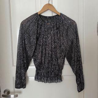 ZARA silver top