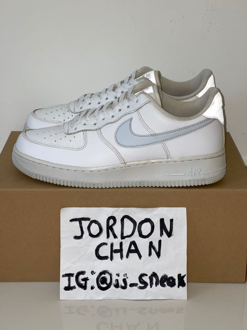 Nike air force sales 1 reflective silver