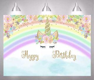 [Ready Stock] New Arrival ~彩虹朋友Rainbow Friends Roblox(Design 2) theme Happy  birthday banner backdrop background(Approx 100 x 150cm) ～ Party Deco.