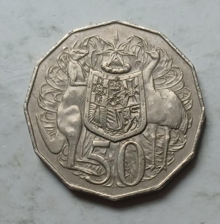 澳洲1980年50仙硬幣一枚（品相實物如圖）, 興趣及遊戲, 收藏品及紀念品, 錢幣- Carousell