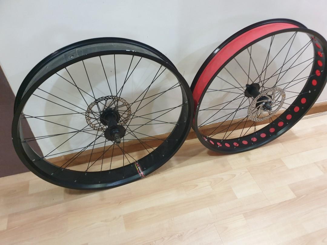 2 FRONT FAT BIKE RIMS FOR SALE AT 60.00 EACH., Sports Equipment