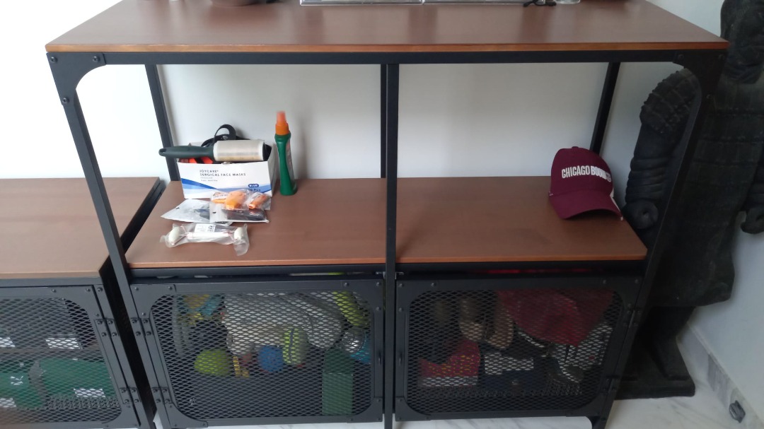 2 Ikea Fjallbo shelving unit and TV set less than 1y old, Furniture