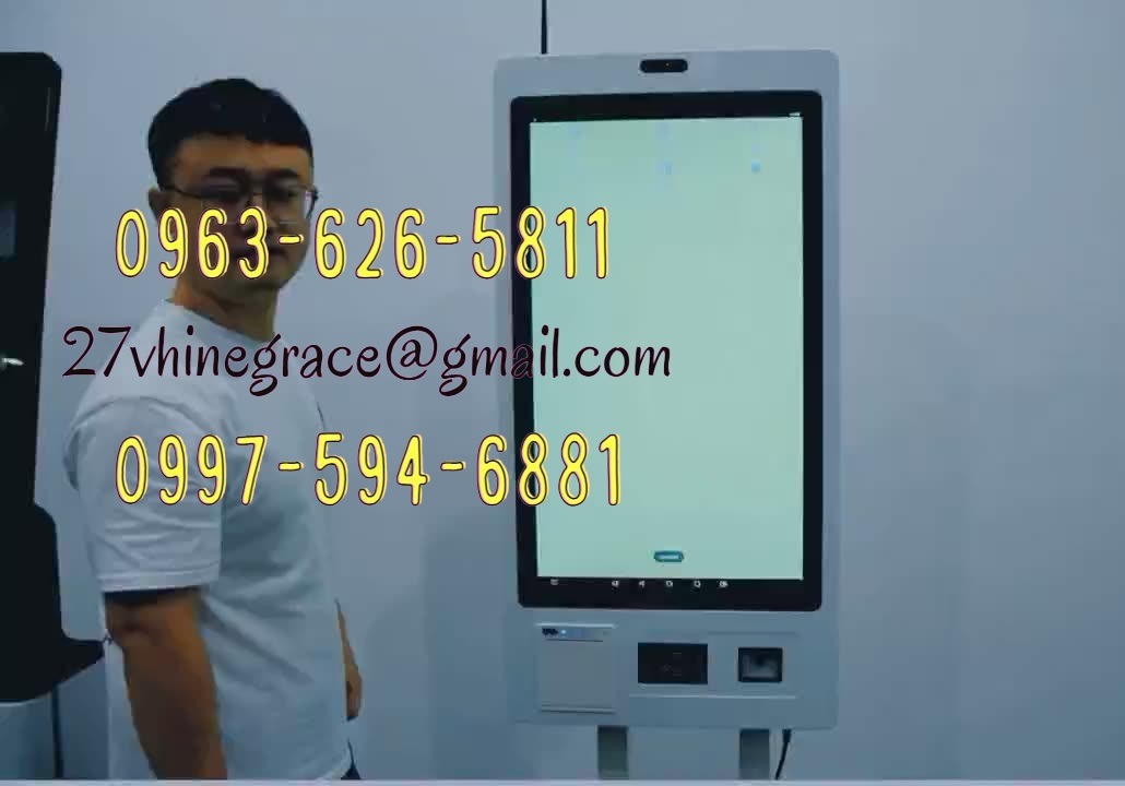 32 inch wall mount Touch Screen fast food ordering kiosk self service ...