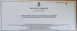 3D2N Ritz Carlton Stay w Breakfast