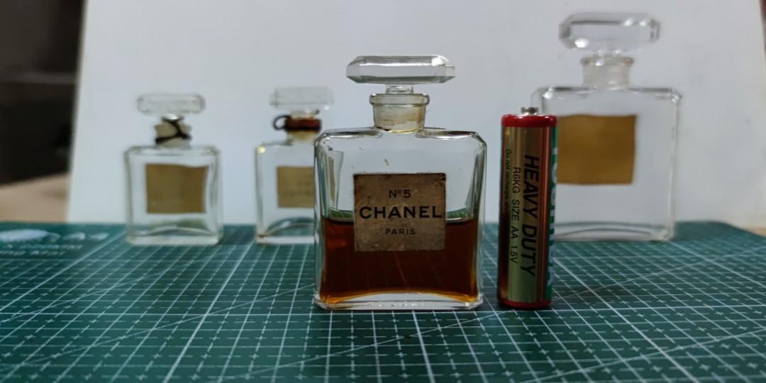 香水懷舊：80年代CHANEL No.5香水樽4個連半樽香水, 美容＆個人護理 