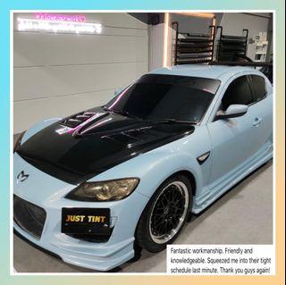 💥 2023 PROMO - UP TO 39% FULL CAR WINDOW TINT NANO CERAMIC SOLAR FILM CAR WINDOW TINTING PRIVACY FILM FILM IR97% UV99% - MAZDA RX-8 💥