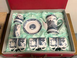 (全新) 中國景德鎮陶瓷西式咖啡具套裝 茶具