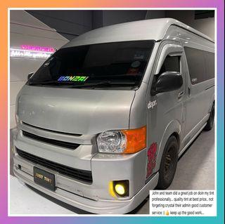 ✨ FULL CAR | VAN WINDOW TINT IR99% UV99% SOLAR FILM NANO CERAMIC FILM SOLAR FILM WINDOW TINTING PRIVACY TINT FOR VAN/CAR - TOYOTA HIACE HIROOF ✨