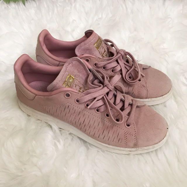 Adidas stan smith pink suede top