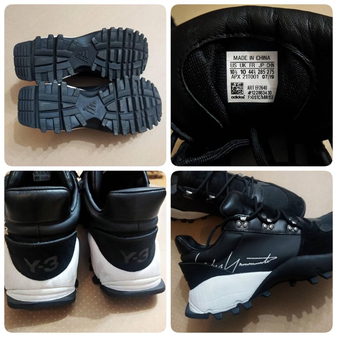 Adidas Y3 山本耀司黑白色波鞋Y-3 Kyoi Trail Sneakers EF2640 || UK10 