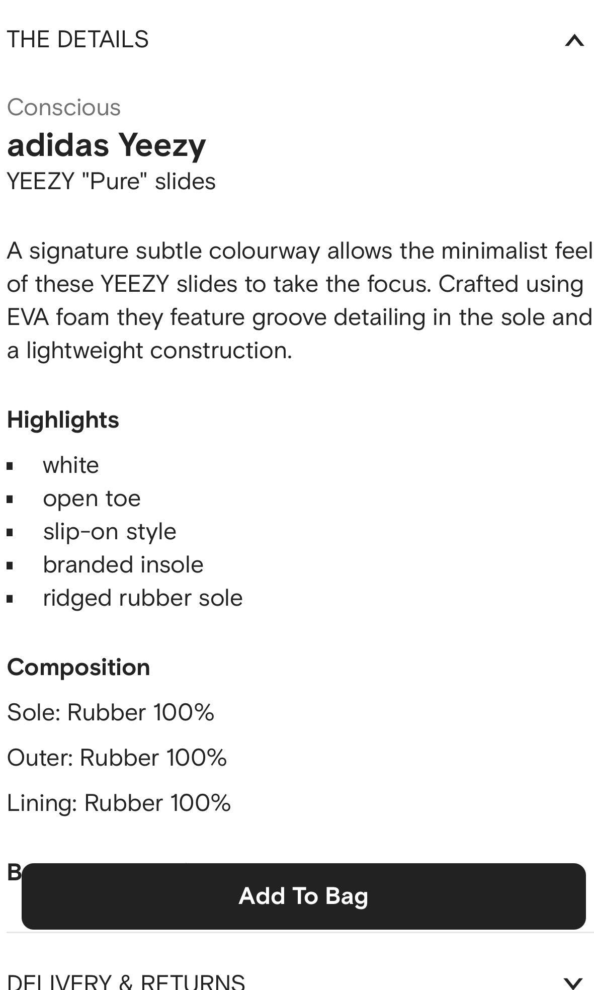 Adidas YEEZY "Pure" slides, Women's Fashion, Footwear, Flipflops and