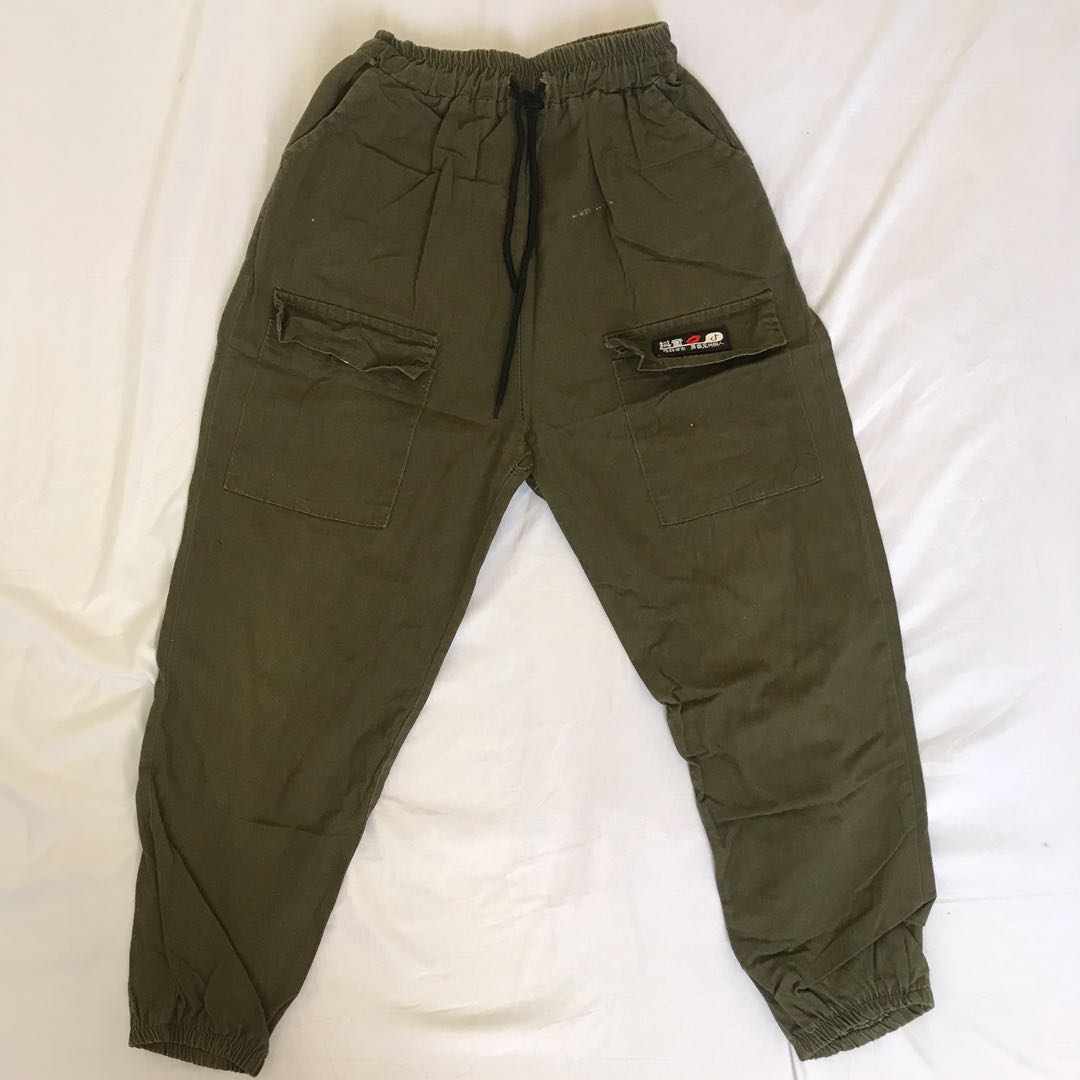 Army green jogger pants, Women's Fashion, Bottoms, Other Bottoms on