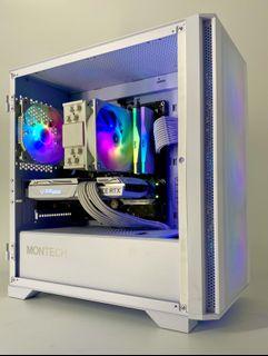 12.12 PROMO 4060 + Ryzen 7 5700x custom pc gaming pc desktop computer cpu gpu amd valorant custom desktop pc building forza mini pc monitor pc builder White pc