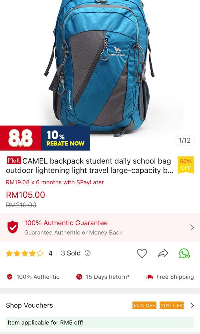 Camel deals crown backpacks