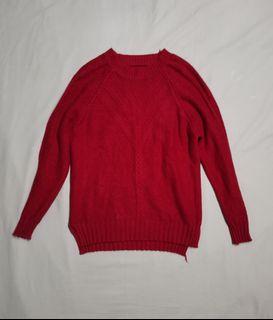 Basic Red Fleece Sweater