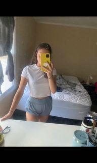 basic white crop top