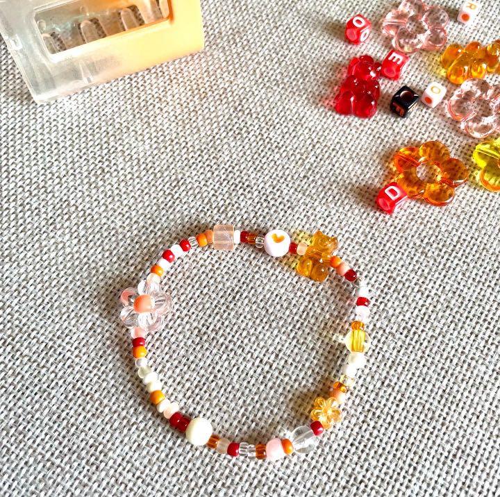 White and deals red bracelet