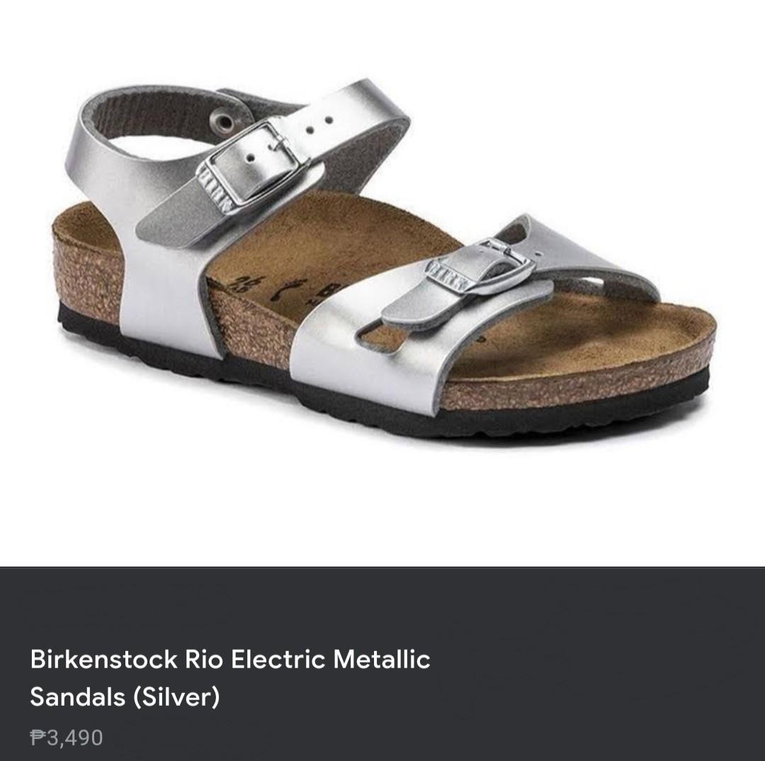 Birkenstock rio silver discount