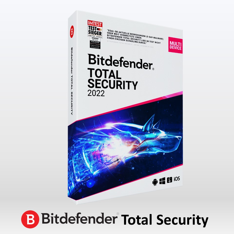 BitDefender Total Security 2022 Antivirus for Windows Mac (13 Years, 1