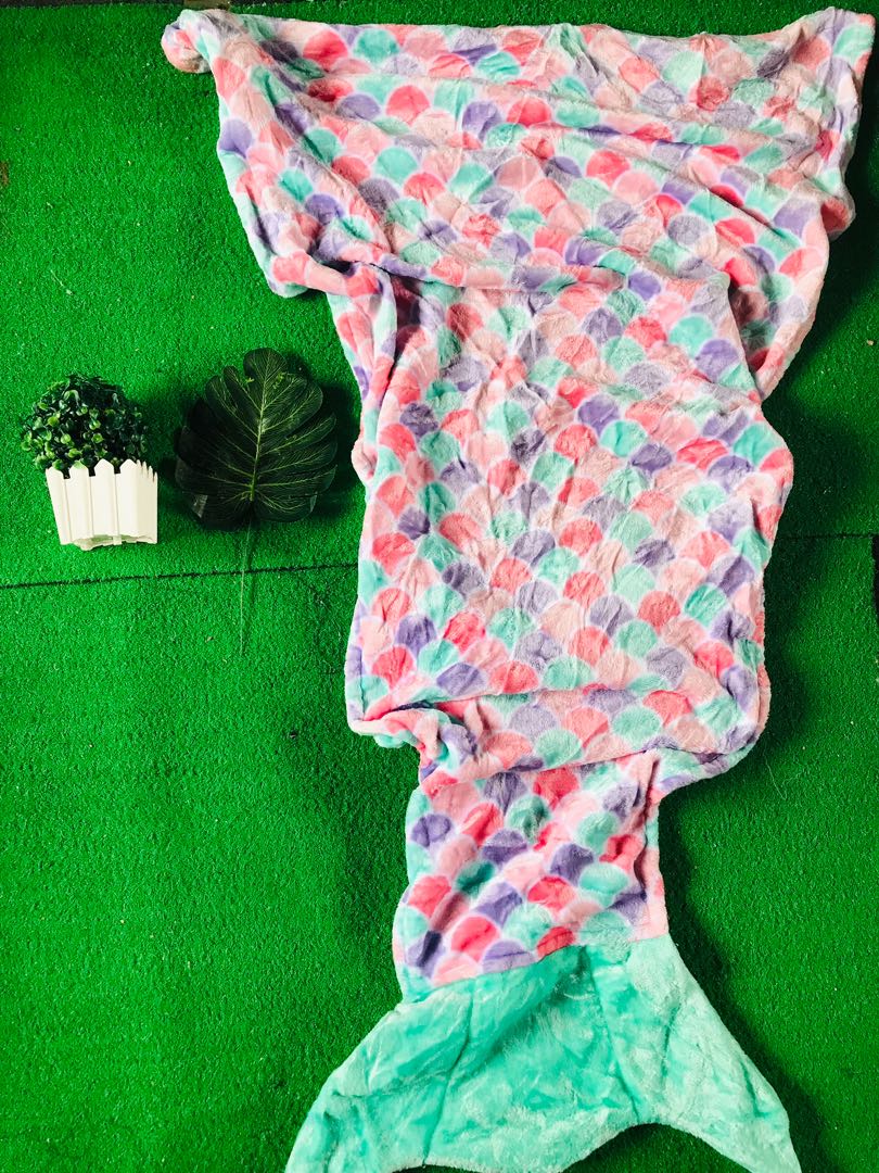 Blanket mermaid tail, Furniture & Home Living, Bedding & Towels on