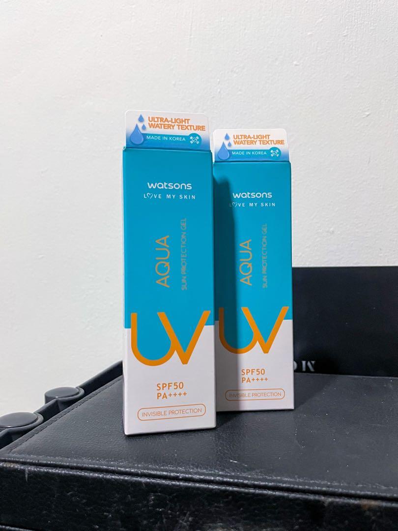 BNIB Watsons Aqua UV Sun Protection Gel SPF50 PA ++++, Beauty