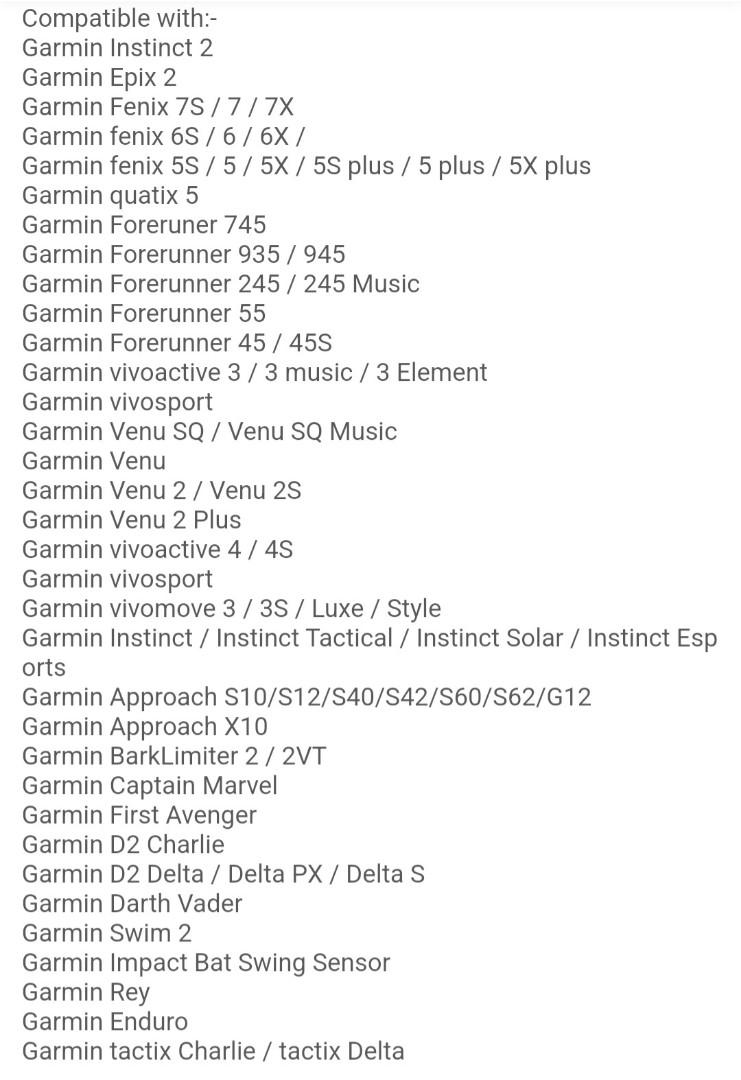 Brand New Garmin Fenix 5 5S 5X Forerunner 935 Vivoactive 3