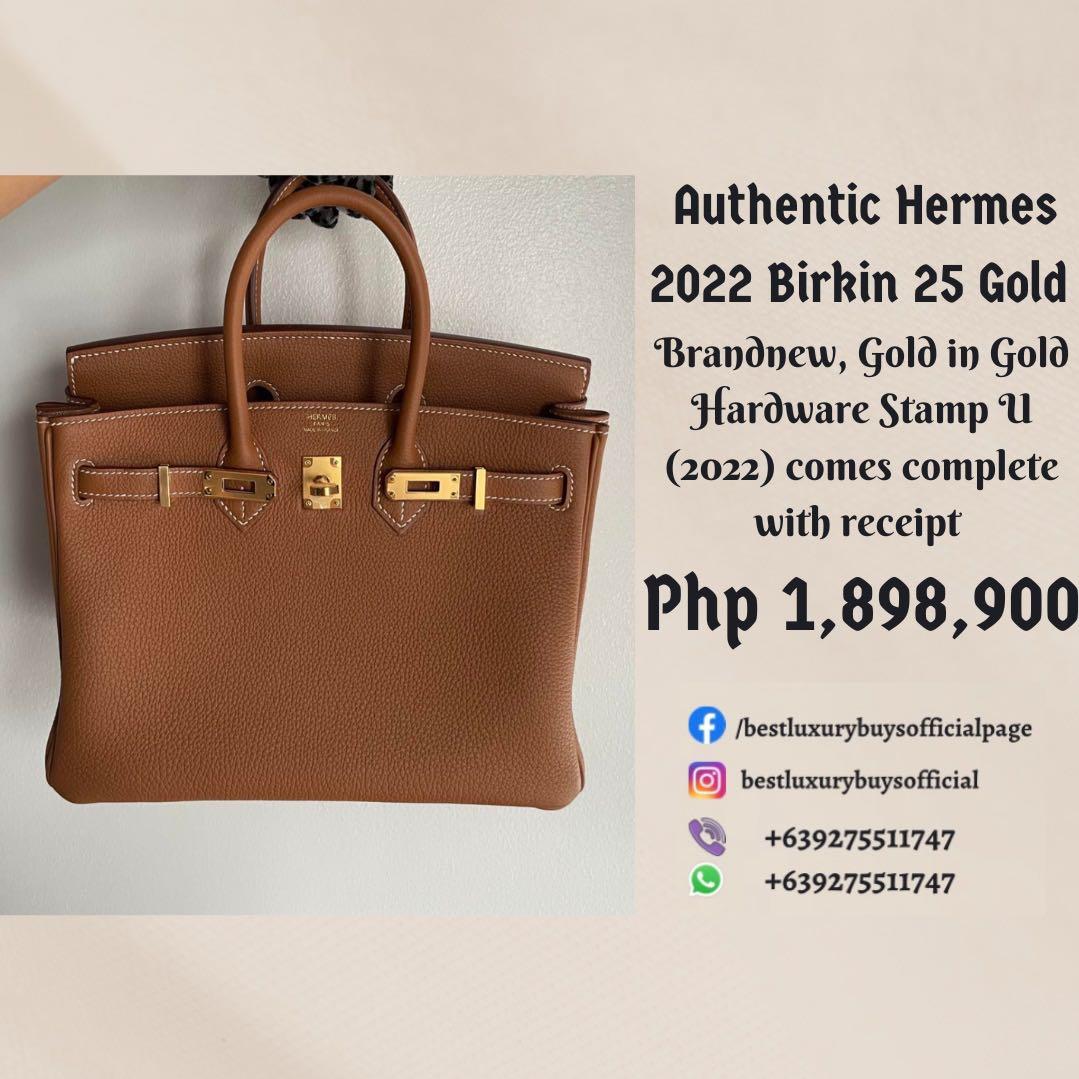SALE! HERMES Birkin 30 Gold Plated, Luxury, Bags & Wallets on Carousell