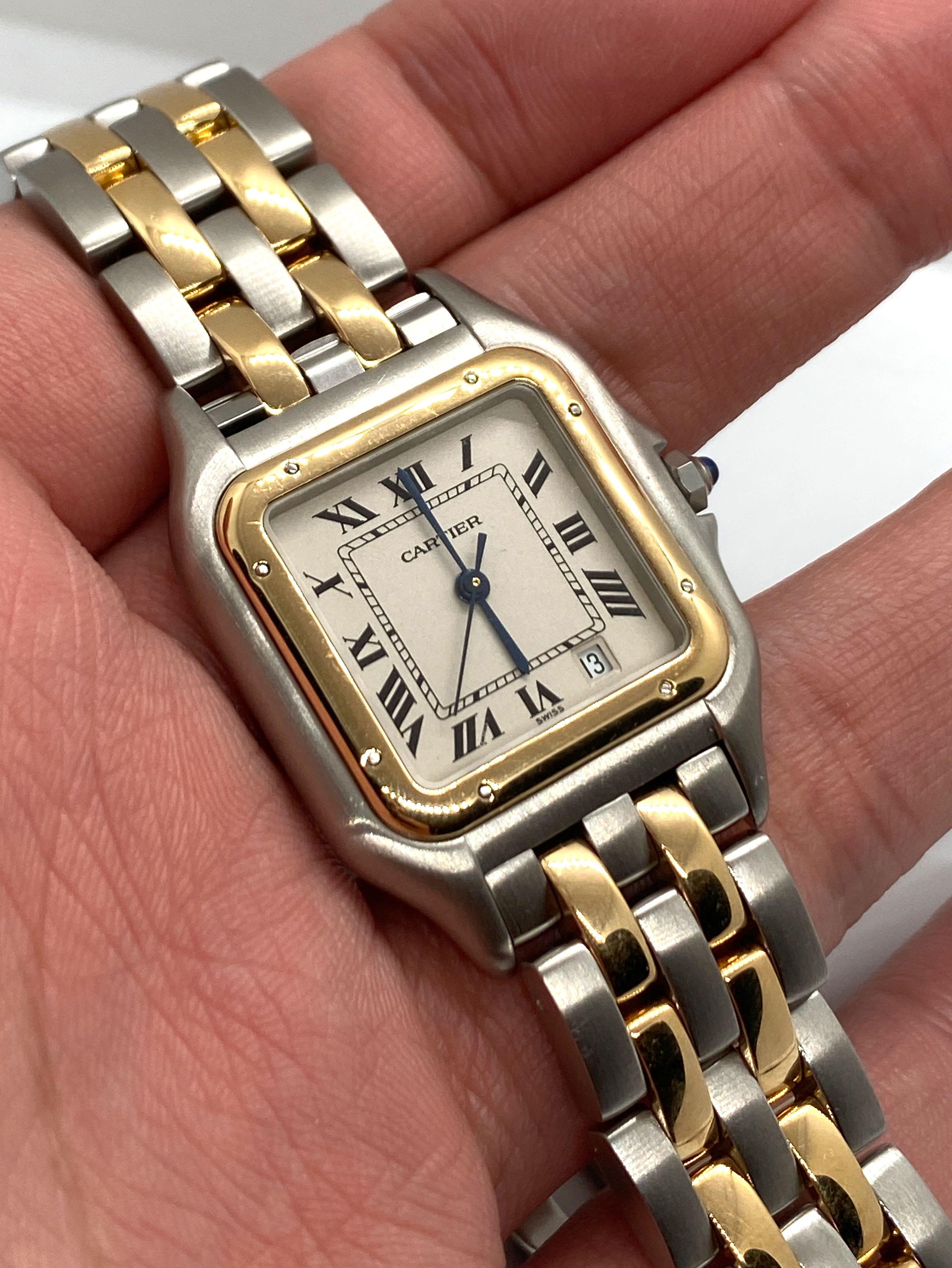 Cartier panth re 1100 midsize two tone quartz