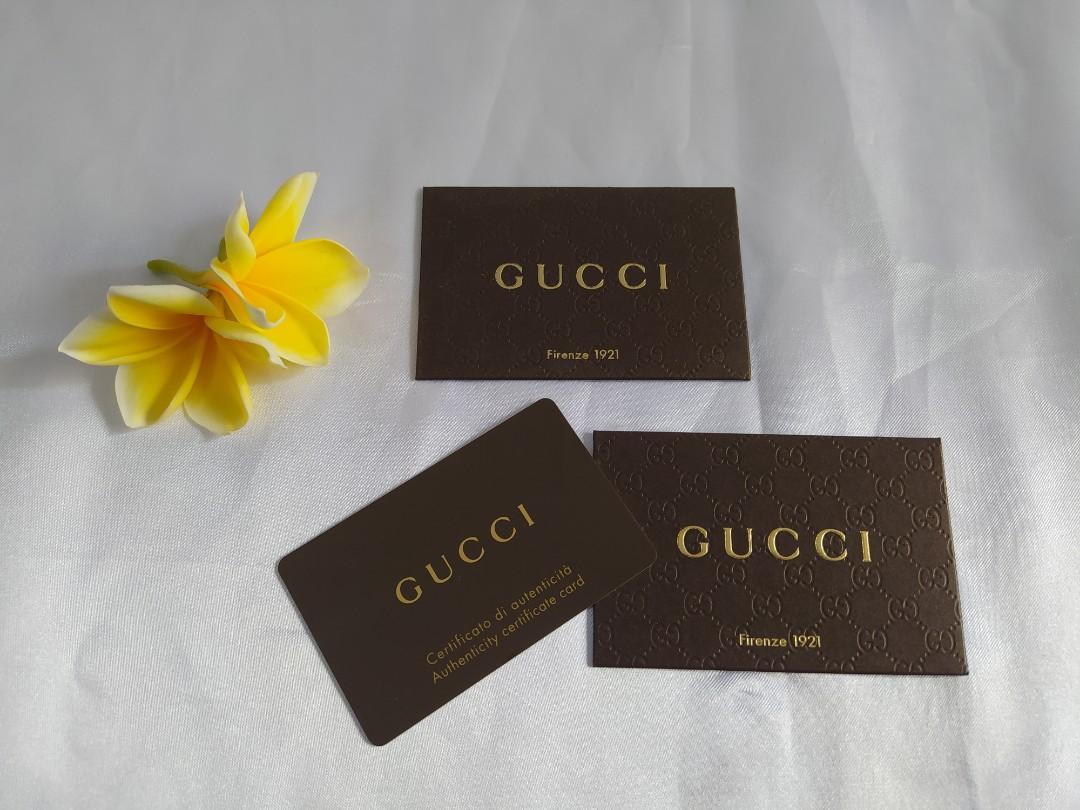What does a gucci authenticity card look like shop