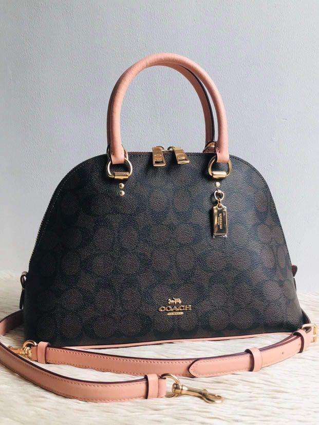 Coach katy satchel pink brown (Category: Luxury Bags & Wallets) located in Manila. Submitted by itsmhauiii (Listing ID 1178293283, Image 1). Description: Original with pperbag, carecard, tag & receipt..