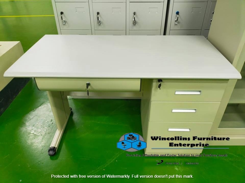 computer table - office table laminated top metal body, Furniture ...