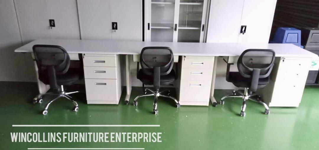computer table - office table laminated top metal body, Furniture ...