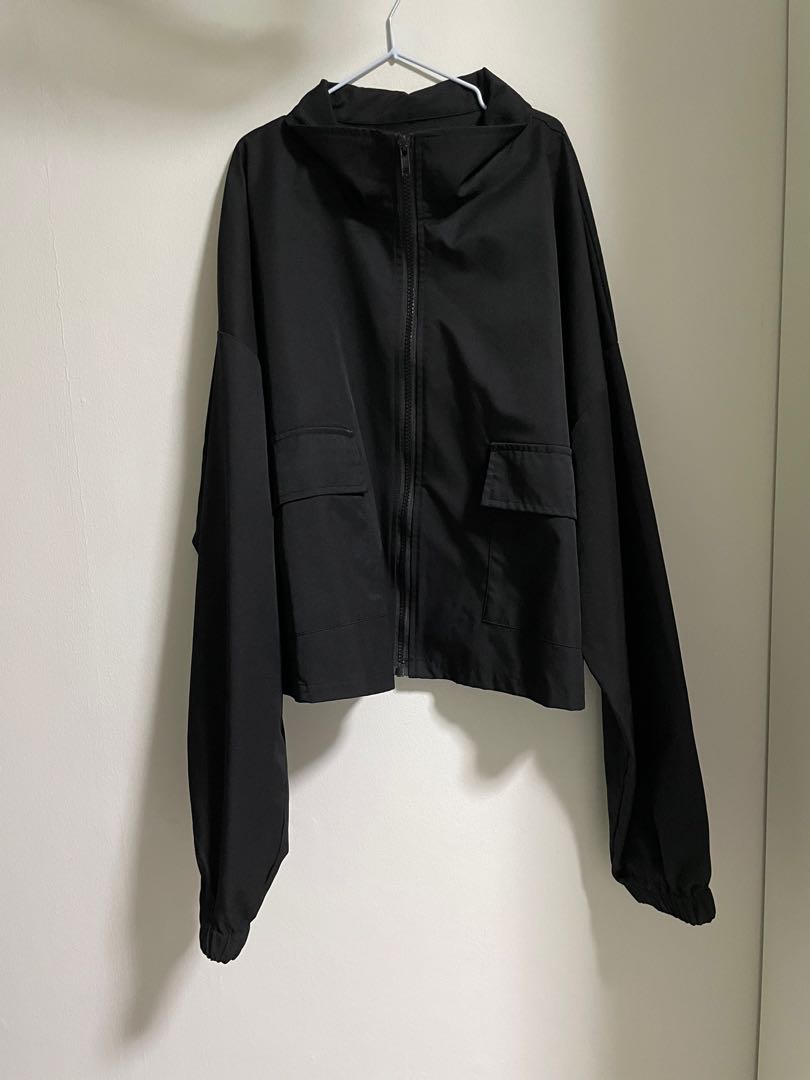 Cropped zip up windbreaker clearance