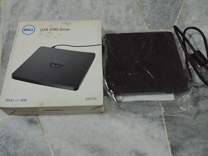 DELL EXTERNAL ORIGNAL USB SLIM DVD +/RW OPTICAL DRIVE DW316 (NEW