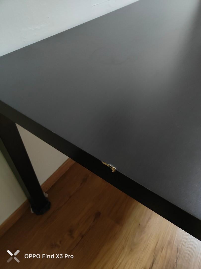 Dining table (Category: Tables & Sets) located in Singapore. Submitted by goforisk (Listing ID 1178269192, Image 2). Description: Solid light weight wooden dining table only to let go. Only slight damage chip off on top. Measurements 150cm X 90cm X height 76cm. Negotiable.