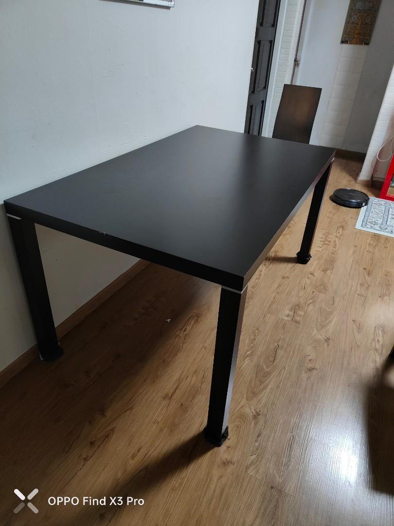 Dining table (Category: Tables & Sets) located in Singapore. Submitted by goforisk (Listing ID 1178269192, Image 1). Description: Solid light weight wooden dining table only to let go. Only slight damage chip off on top. Measurements 150cm X 90cm X height 76cm. Negotiable.