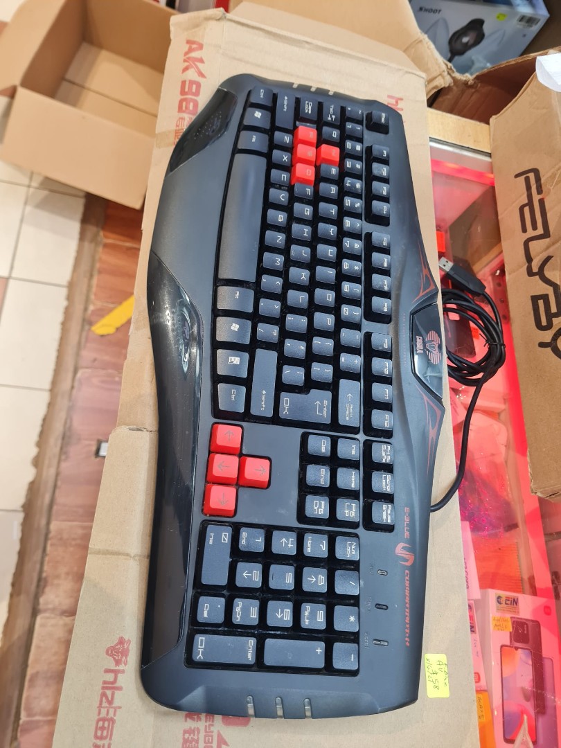 E-Blue Cobra Combatant-X Advanced WASD LED Wired Gaming Keyboard ...